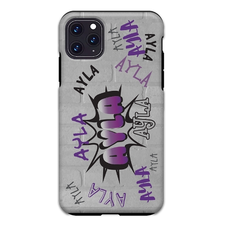 Graffiti Fun iPhone 11 Pro Max Phone Case - Purple