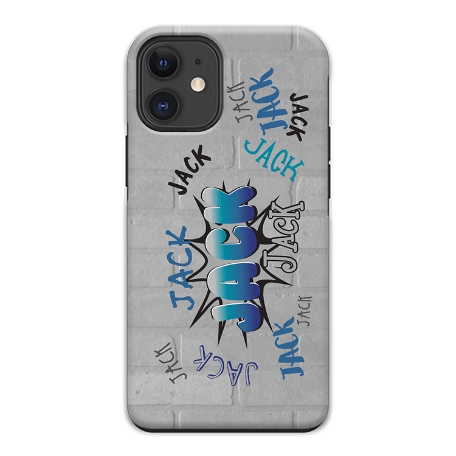 Graffiti Fun iPhone 12 Mini Phone Case - Blue