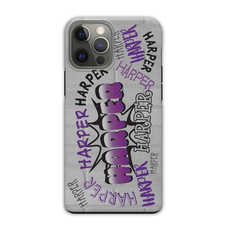 Graffiti Fun iPhone 12 Pro Max Phone Case - Purple