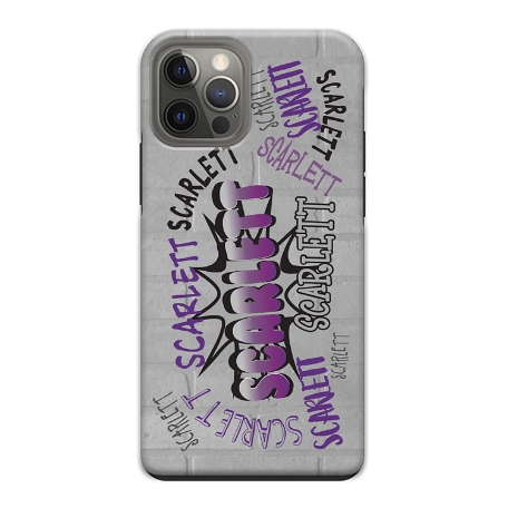 Graffiti Fun iPhone 12 Pro Phone Case - Purple