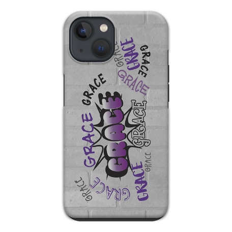 Graffiti Fun iPhone 13 Mini Phone Case - Purple