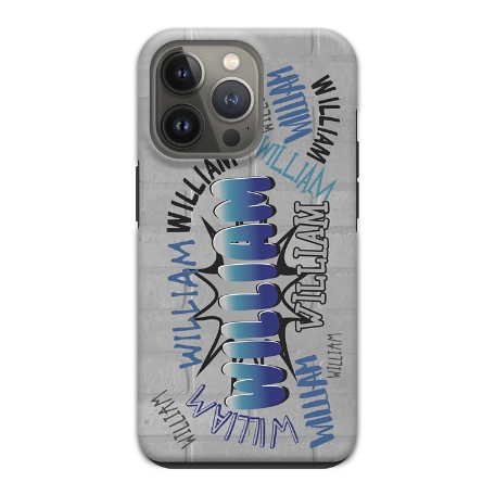 Graffiti Fun iPhone 13 Pro Max Phone Case - Blue
