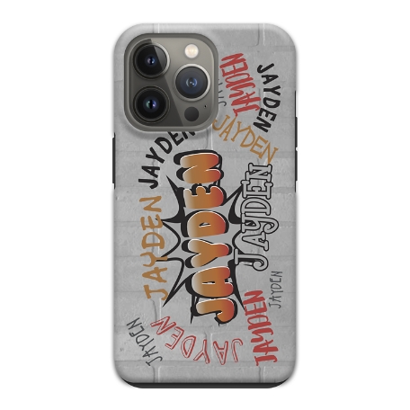 Graffiti Fun iPhone 13 Pro Phone Case - Orange