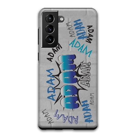Graffiti Fun Samsung Galaxy S21 5G Phone Case - Blue