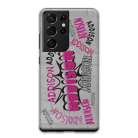 Graffiti Fun Samsung Galaxy S21 Ultra 5G Phone Case - Pink