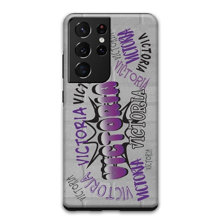 Graffiti Fun Samsung Galaxy S21 Ultra 5G Phone Case - Purple