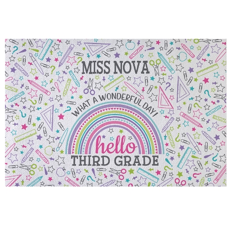 Hello School Year Doormat - Pastel - 24X36