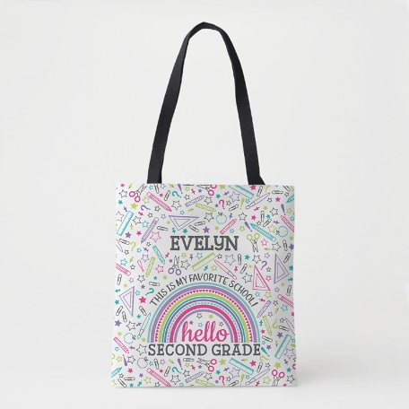 Hello School Year Tote Bag - Pastel