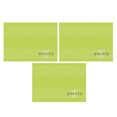 Initial With Name Post-It® Note  - 3x4 Green
