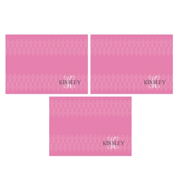 Initial With Name Post-It® Note  - 3x4 Pink