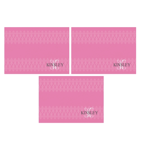 Initial With Name Post-It® Note  - 3x4 Pink