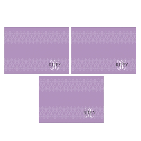 Initial With Name Post-It® Note  - 3x4 Purple