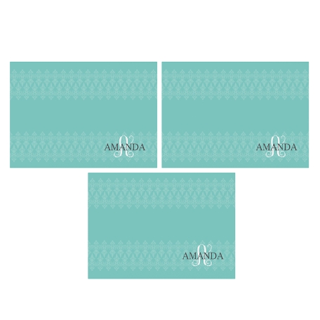 Initial With Name Post-It® Note  - 3x4 Teal