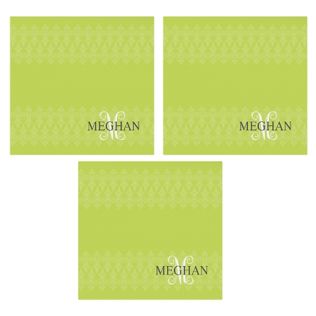 Initial With Name Post-It® Note  - 3x3 Green