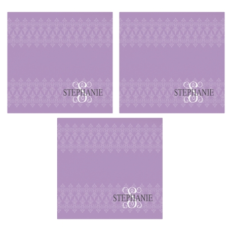 Initial With Name Post-It® Note  - 3x3 Purple