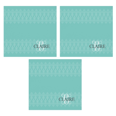 Initial With Name Post-It® Note  - 3x3 Teal