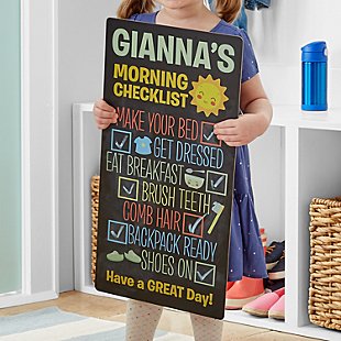 Morning Checklist Chalkboard