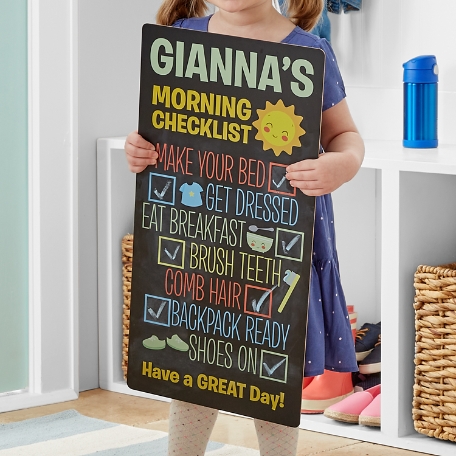 Morning Checklist Chalkboard