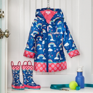 Stephen Joseph® Puddle Jumper Rainbow Raincoat & Boots