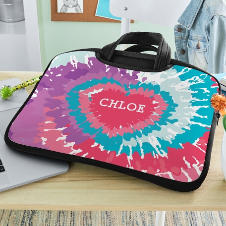 Tie Dye Heart Laptop Carrying Bag