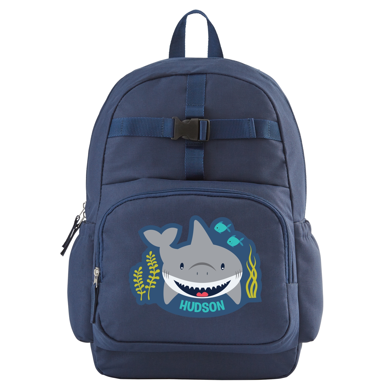 Fun Graphic Navy Backpack - Shark at Gifts.com
