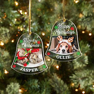 Holiday Pet Photo Bell Ornament