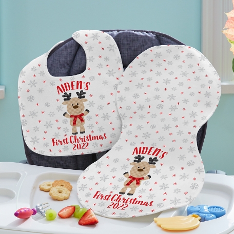 Little Deer Bib & Burp Cloth Set