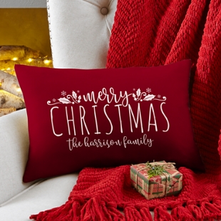 Merry Christmas Throw Pillow