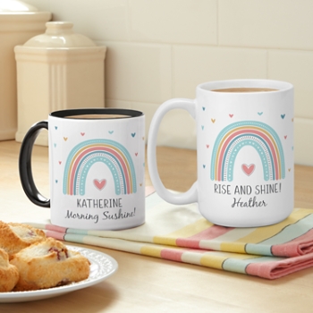Morning Sunshine! Rainbow Name Mug