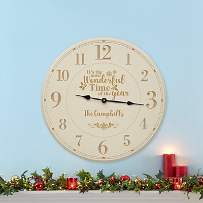 Most Wonderful Time Christmas Clock