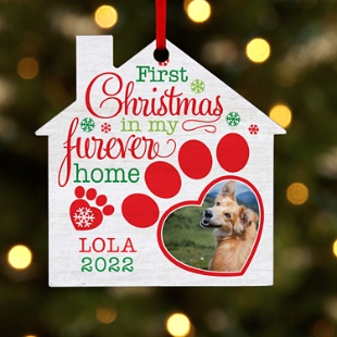 Pet's First Christmas Photo House Bauble