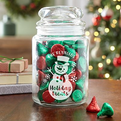 Snow Sweet Christmas Glass Treat Jar