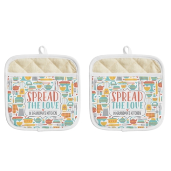Spread Love Pot Holders-Set of 2