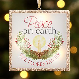 TwinkleBright® LED Wreath of Peace Ornament