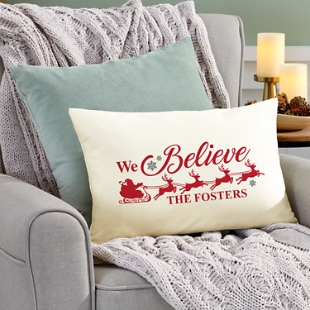 We Believe Santa Throw Pillow