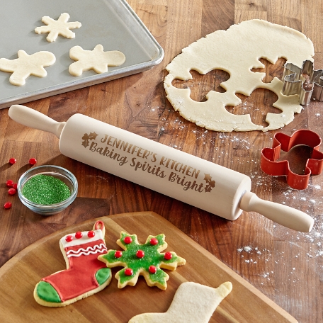 Baking Spirits Bright Wood Rolling Pin