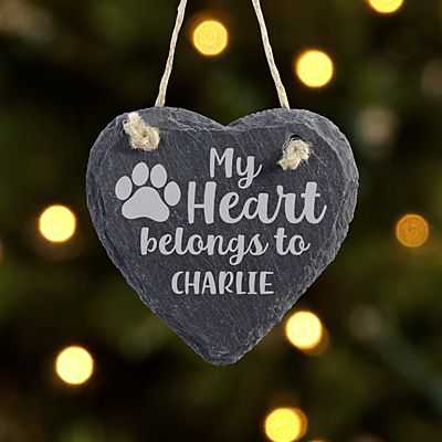 Best Friend Slate Heart Ornament