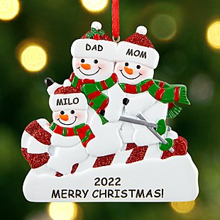 Candy Cane Sleigh Ride Family Ornament