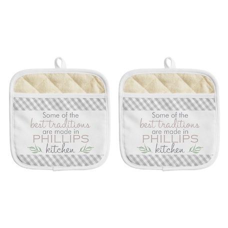 Family Traditions Pot Holder - Set of 2