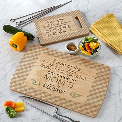 Family Traditions Wood Cutting Board