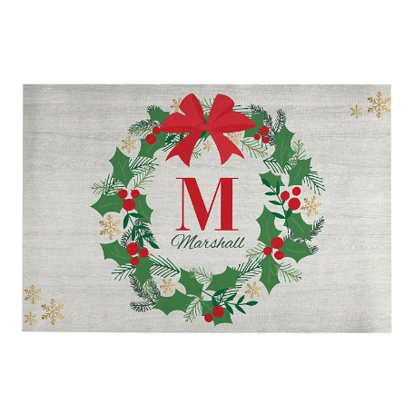 Festive Wreath Doormat-24x36