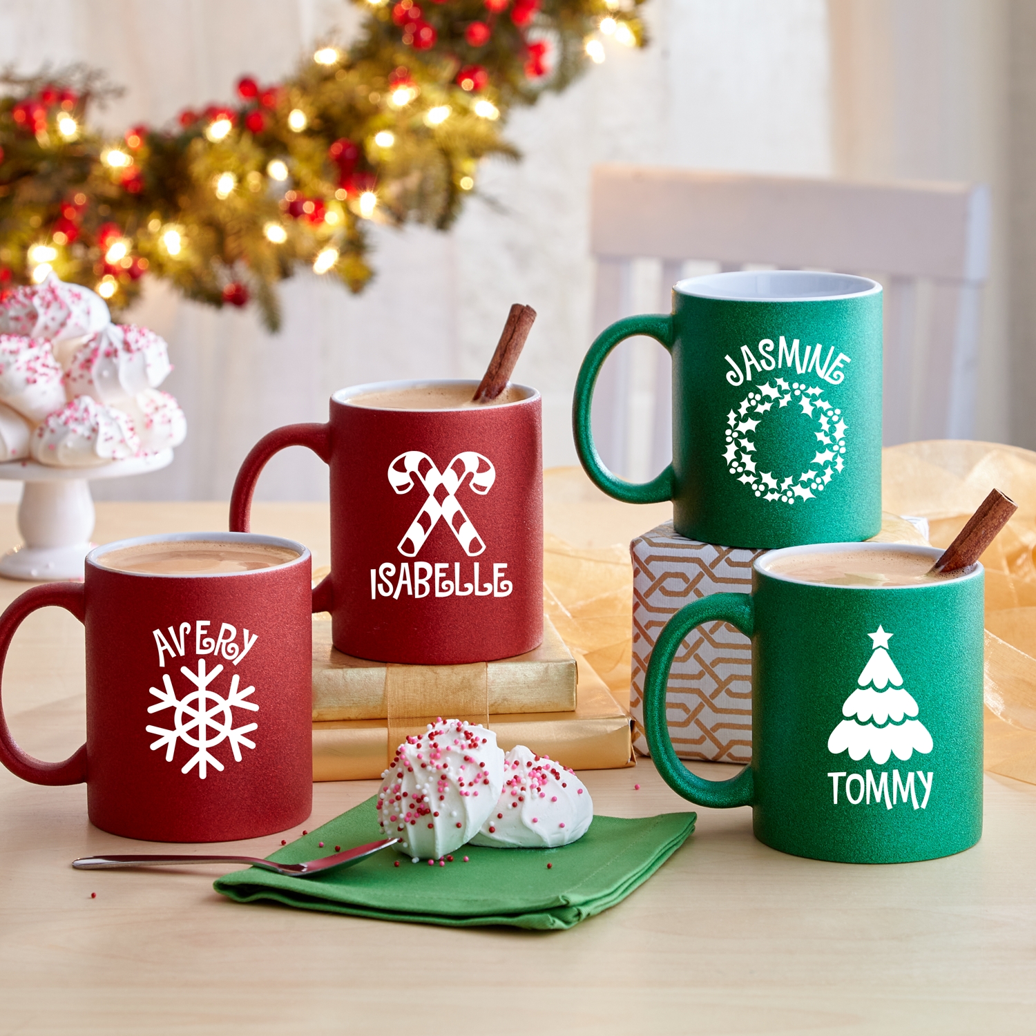 Holiday Celebration Shimmer Mugs