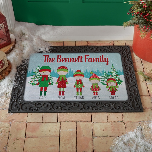 Holiday Family Gathering Doormat Personal Creations
