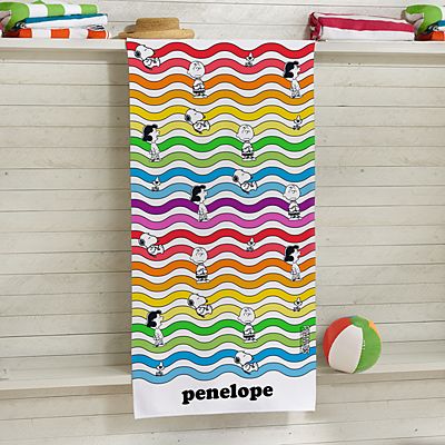 PEANUTS® Rainbow Friends Beach Towel