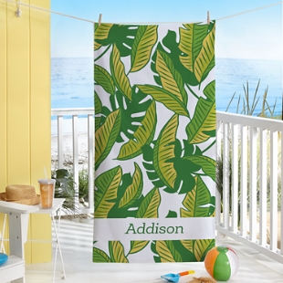 Banana Leaves Beach Towel