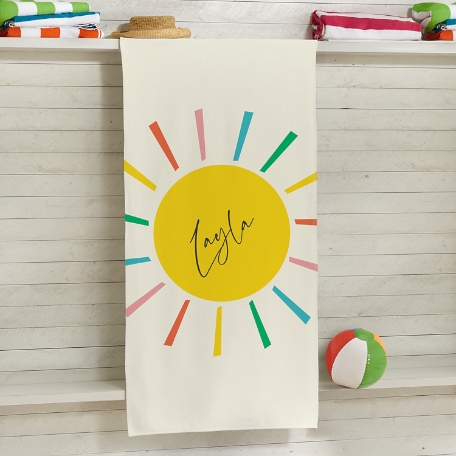 Colorful Sun Beach Towel