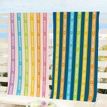 Multi-Striped Beach Towel