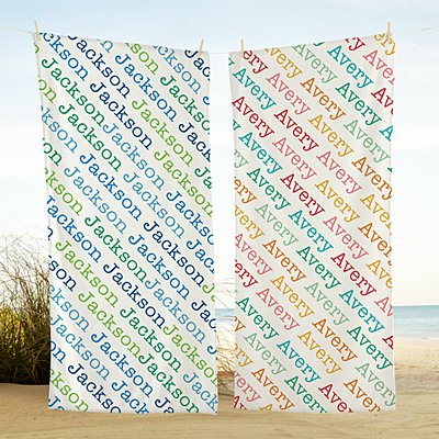 Rainbow Repeat Beach Towel