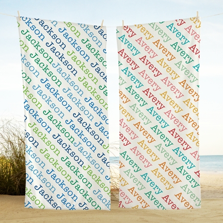 Rainbow Repeat Beach Towel