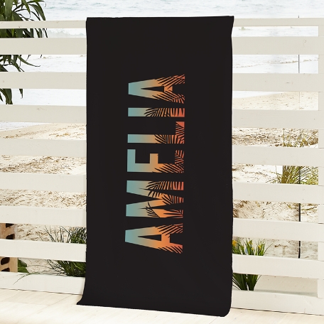 Sunset Palms Beach Towel